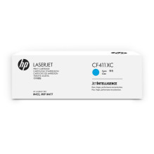 Toneris - HP 410X didelės talpos tonerio kasetė (CF411XC, 5000 puslapių, mėlyna)