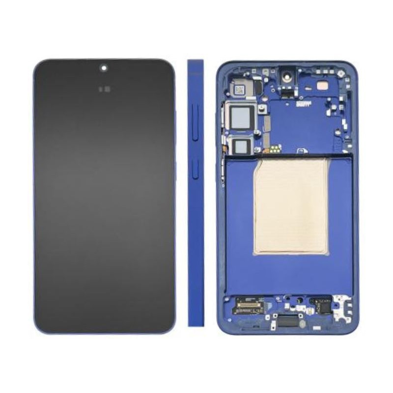 LCD screen Samsung S936 S25 Plus with touch screen and frame Navy original (assembled service pack)