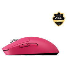 „Logitech G PRO X SUPERLIGHT 2C“ pelė – 5 mygtukai – belaidė, laidinė – 2,4 GHz, USB – rožinė