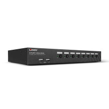 KVM jungiklis - LINDY 8 prievadų HDMI 4K60 USB 2.0 garso jungiklis juodas KVM jungiklis - LINDY 8 prievadų HDMI 4K60 USB 2.0 garso jungiklis juodas