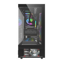 Kompiuterio korpusas - darkFlash DS950V Midi Tower ATX / ITX, 6 ventiliatoriai, IPS ekranas, juoda Kompiuterio korpusas - darkFlash DS950V Midi Tower ATX / ITX, 6 ventiliatoriai, IPS ekranas, juoda