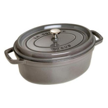 Keptuvė / kepimo indas - Staub Roaster La Cocotte 27cm ovalus pilkas (Zwilling, 40500-276-0) Keptuvė / kepimo indas - Staub Roaster La Cocotte 27cm ovalus pilkas (Zwilling, 40500-276-0)