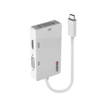 Adapteris - LINDY USB Type C Triple Display Converter HDMI DVI VGA 3840x2160 Adapteris - LINDY USB Type C Triple Display Converter HDMI DVI VGA 3840x2160