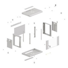 Rack Kabinetas - Lanberg WF03-5304-10S 4U 60kg Stiklo Durys Pilka Rack Kabinetas - Lanberg WF03-5304-10S 4U 60kg Stiklo Durys Pilka