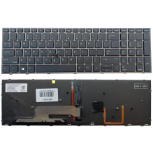 Klaviatūra - HP ZBook 15 G5, G6, 17 G5, G6 Apšviesta su Trackpoint Sidabrinė