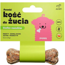 AZANKI kaulas su vabzdžiais ir probiotikais šuniukams - šunų skanėstas - 10 cm
