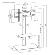 TV SET ACC FLOOR STAND 43-86" / TVS-86ST-01 GEMBIRD TV SET ACC FLOOR STAND 43-86" / TVS-86ST-01 GEMBIRD