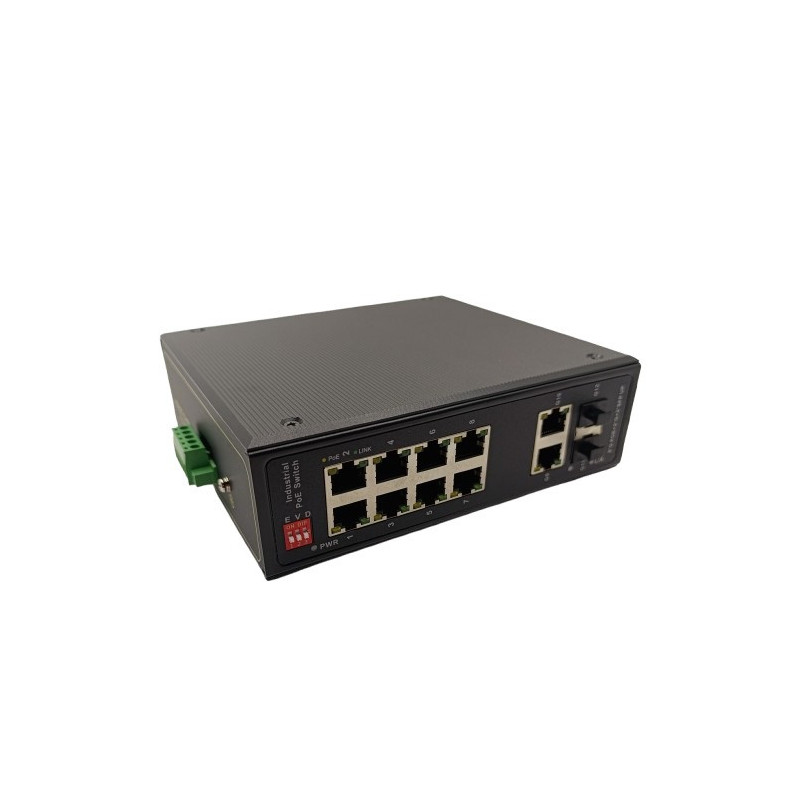 Tinklo Jungiklis - Papildomas Skaitmeninis PoE Jungiklis 8 PoE Prievadai 1000M, 2 SFP Prievadai, 30W Kiekvienam PoE Prie
