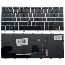 Klaviatūra - HP Elitebook 730 735 830 G5 / G6 Pakeitimo Apšviestas Trackpoint Juodas Sidabrinis