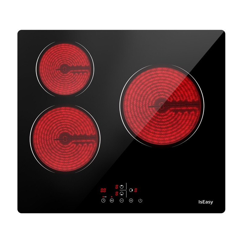 Keraminė viryklė - IsEasy LT3-22 3 zonos 1200W 1800W 2500W juoda