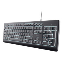 Klaviatūra - Trust Primo USB QWERTY klaviatūra su 104 klavišais reguliuojamas apšvietimas juoda Klaviatūra - Trust Primo USB QWERTY klaviatūra su 104 klavišais reguliuojamas apšvietimas juoda