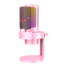 Mikrofonas - Fifine A8P USB kondensatorinis RGB, pop filtrai, garso reguliavimas, rožinis Mikrofonas - Fifine A8P USB kondensatorinis RGB, pop filtrai, garso reguliavimas, rožinis
