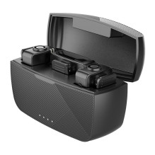 Belaidė mikrofono sistema - Fifine M9 Wireless Lavalier Set, 2 siųstuvai, 50m nuotolis, juoda Belaidė mikrofono sistema - Fifine M9 Wireless Lavalier Set, 2 siųstuvai, 50m nuotolis, juoda