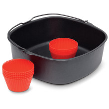 Kepimo Rinkinys - PHILIPS HD9945 / 01 Airfryer Kepimo Rinkinys XL Su Muffin Puodeliais - Juoda