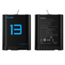 Baterijų Įkroviklis - Telesin S0-ECB-07-TGP 3-Kanalo USB-C įkroviklis su 2x 1900mAh baterijomis