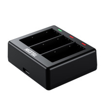 Baterijų Įkroviklis - Telesin S0-ECB-07-TGP 3-Kanalo USB-C įkroviklis su 2x 1900mAh baterijomis
