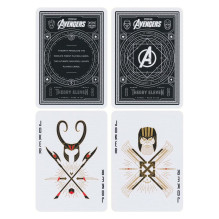Žaidimų kortos - Theory11 Avengers: The Infinity Saga kaladė (52 kortos, 2 juokdariai, mėlyna)