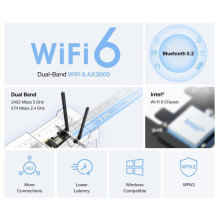 Wi-Fi tinklo plokštė - Mercusys MA80XE PCI-Express Wi-Fi 5 1200 Mbps Wi-Fi tinklo plokštė - Mercusys MA80XE PCI-Express Wi-Fi 5 1200 Mbps
