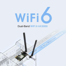 Wi-Fi tinklo plokštė - Mercusys MA80XE PCI-Express Wi-Fi 5 1200 Mbps Wi-Fi tinklo plokštė - Mercusys MA80XE PCI-Express Wi-Fi 5 1200 Mbps