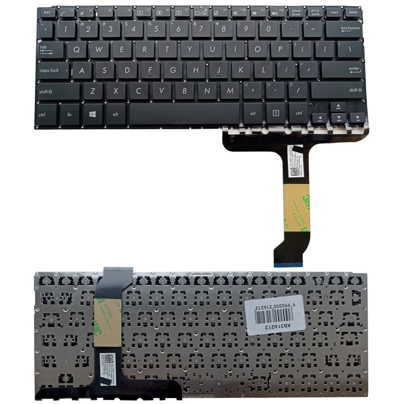 Nešiojamojo kompiuterio klaviatūra - ASUS Zenbook UX360CA Pakeitimo Klaviatūra JAV Išdėstymas Juoda