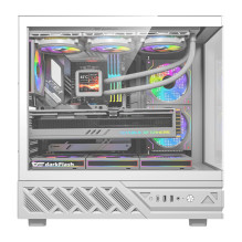 Kompiuterio korpusas - darkFlash DS950V Midi Tower ATX, 6 ventiliatoriai, 6 colių ekranas, balta Kompiuterio korpusas - darkFlash DS950V Midi Tower ATX, 6 ventiliatoriai, 6 colių ekranas, balta