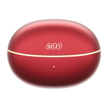 Belaidės ausinės - QCY Crossky Clip C30S Bluetooth 6.0, 40h baterijos veikimo laikas, raudona
