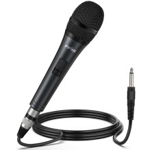 Mikrofonas - Fifine K6 Dinaminis Vokalinis, Kardioidinis, 4,5m XLR į 6,3mm Jack, Juodas