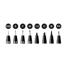 Piešimo Rašiklis - Faber Castell Pitt Artist Pen Set 8 Pcs Black Ink Piešimo Rašiklis - Faber Castell Pitt Artist Pen Set 8 Pcs Black Ink