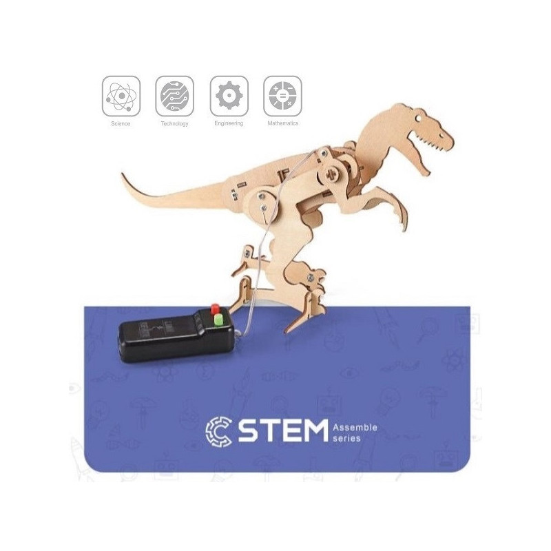 Švietimo rinkinys - Extra Digital Wooden Assembly Kit T-Rex Mechanical Model 3D Puzzle