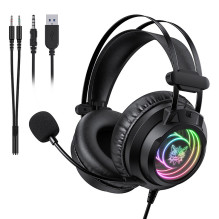 Žaidimų ausinės - ONIKUMA X80 50mm garsiakalbiai, triukšmo slopinimo mikrofonas, dual USB-A / 3,5mm