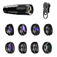 Telefono Objektyvas - Apexel APL-22XDG9 10-in-1 Objektyvų Rinkinys su 22x Telefoto, Makro, Filtrais Telefono Objektyvas - Apexel APL-22XDG9 10-in-1 Objektyvų Rinkinys su 22x Telefoto, Makro, Filtrais