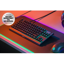 Klaviatūra - STEELSERIES Apex 3 TKL, Švelnūs jungikliai, RGB apšvietimas, Juoda