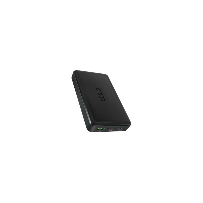 Enerģijas krātuve SBS 10000mAh 20W Black USB-A USB-C PD