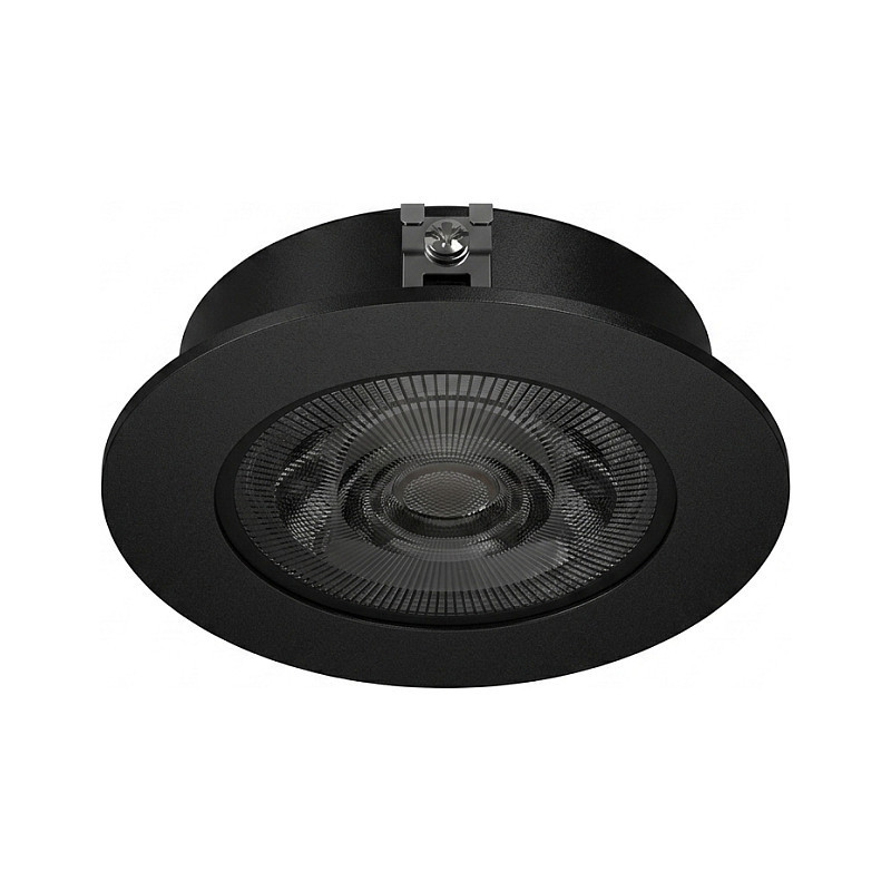 Synergy 21 LED recessed ceiling spotlight Helios black, round, neutral white