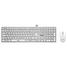 MSI FORGE K210 Combo White DE belaidė klaviatūra ir pelė