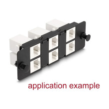 DELOCK Adapter Panel for Keystone Module 6 Port Schwarz DELOCK Adapter Panel for Keystone Module 6 Port Schwarz