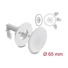 Delock silicone cable grommet, round, Ø 65 mm, for wall/table mounting, white Delock silicone cable grommet, round, Ø 65 mm, for wall/table mounting, white