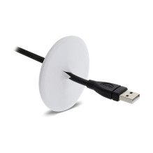 Delock silicone cable grommet, round, Ø 65 mm, for wall/table mounting, white Delock silicone cable grommet, round, Ø 65 mm, for wall/table mounting, white