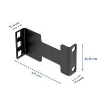 Delock Server Rack Tiefenerweiterung Adapter Montagekit zur Verlängerung der Montagetiefe bis 10 cm 1 HE schwarz Delock Server Rack Tiefenerweiterung Adapter Montagekit zur Verlängerung der Montagetiefe bis 10 cm 1 HE schwarz