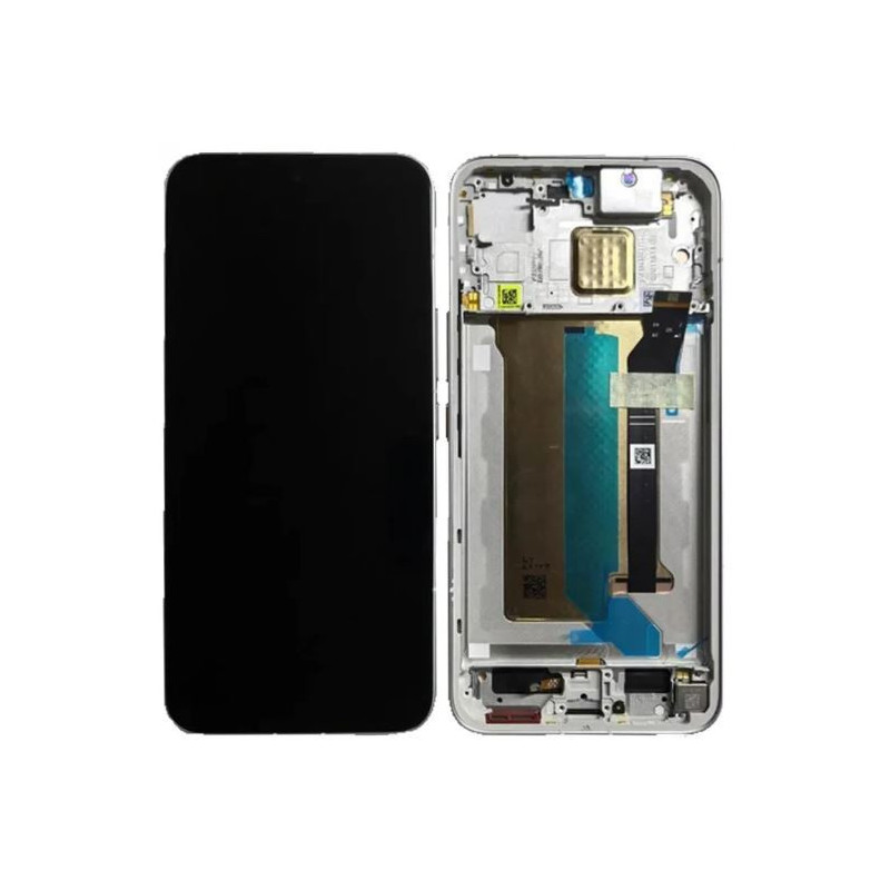 LCD screen Xiaomi Pocophone X8 Pro Max with touch screen with frame White original (service pack)