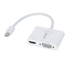 Adapteris - LINDY Mini DisplayPort į HDMI ir VGA keitiklis 3840x2160 60Hz