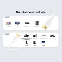 UNITEK HDMI 2.1 8K HDR Cable White 2 m