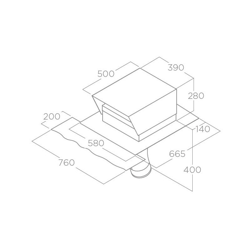 Hood accessory ELICA GME external motor for INCLINED ROOF