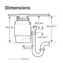 Food waste disposer ISE PREMIUM 550 EC Food waste disposer ISE PREMIUM 550 EC