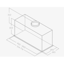 Hood ELICA LANE SENSOR @ BL MAT / A / 52 Hood ELICA LANE SENSOR @ BL MAT / A / 52