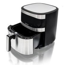 Karšto oro gruzdintuvė - Heinrich's HFR 8205 8L 1800W Juoda ir Sidabrinė