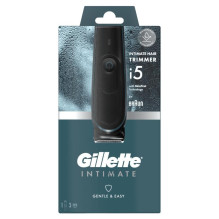 Sveikata ir asmeninė priežiūra - Gillette Trimmer Body &amp; Intimate i5 Black, Įkraunamas, 100 min Naudojimo, SkinFirst
