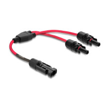 Delock DL4 Solar Splitter Cable 1 x Male to 2 x Female 30 cm Red Delock DL4 Solar Splitter Cable 1 x Male to 2 x Female 30 cm Red