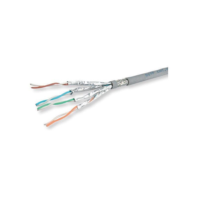 ROLINE S / FTP Kabel, Cat.6A (Class EA), LSOH, Massivdraht, 100 m