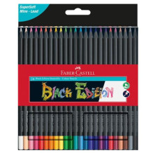 Piešimo pieštukas - Faber Castell FC-116424 Minkšto švino spalvoti pieštukai Juoda leidimas Piešimo pieštukas - Faber Castell FC-116424 Minkšto švino spalvoti pieštukai Juoda leidimas